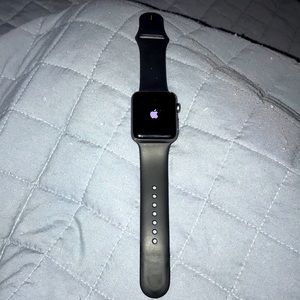 Black Apple Watch.